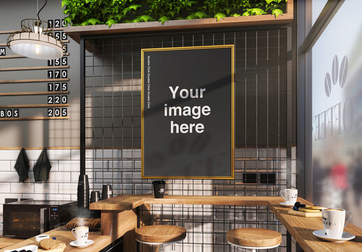 Coffee Place Poster Mockup