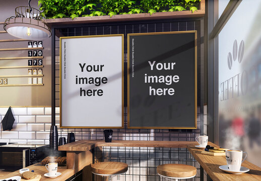 Coffee Place Poster Mockup