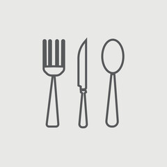 Cutlery spoon vector icon illustration sign