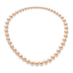 Pearl necklace. Jewelry. Decoration. Isolated. Vector. Beautiful illustration. White background.