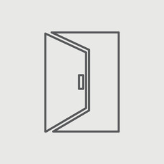 Open door vector icon illustration sign