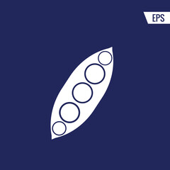Pea pod vector icon illustration sign