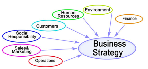 Seven domains influencing business strategies