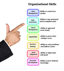 Man Presenting Seven Organizational Skills