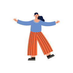 young woman celebrating