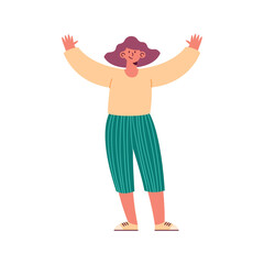 young woman celebrating