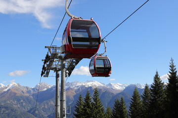 a gondola of the mountain railway in tyrol © maho