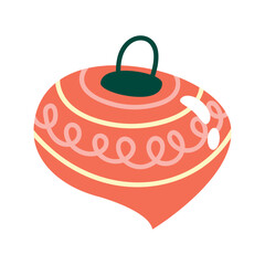 red merry christmas ball