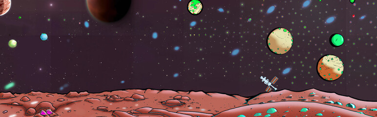 Cartoon Mars Landscape © Addam