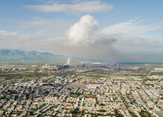 Fototapeta premium Aerial View of Thermoelectric Plant in Mexico