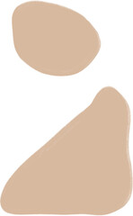 Simple beige boho flat geometric shape for design and decor. Isolated element for design.