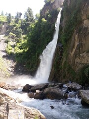 waterfall in the mountains