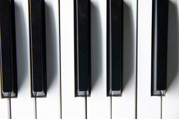 Naklejka premium white and black piano wedge with shadow
