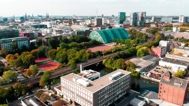 CHRISTA Eventschiff Hamburg Drone Aerial View