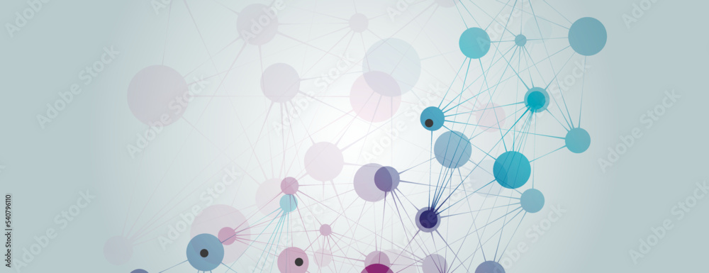 Poster Vector future technology design template. Abstract connecting dots and lines. Geometric illustratuion