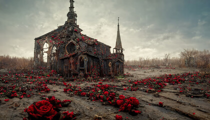 An old ruined church.