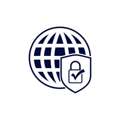 Secure network icon. Secure networking flat symbol design for web. Network illustration isolated on white background. vector eps10