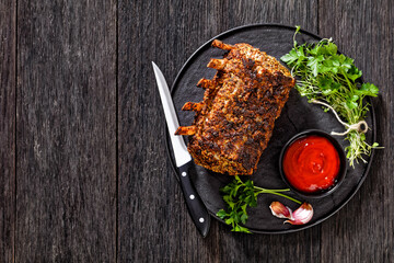 Standing Juicy Pork Rib Roast, top view