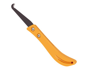 Vector Illustration Tile Grout Rake Flooring Tools with isolated on white background. Carpentry hand tools