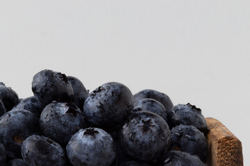 Fresh blueberry close up. Selective focus.