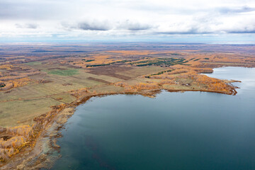 lake top view