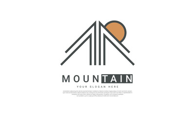 Logo Mountain design, adventure icon 