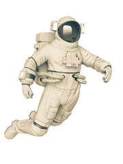 astronaut in a white background
