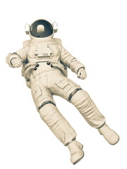 astronaut in a white background