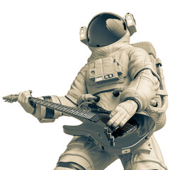 astronaut playing guitar close uo style © DM7