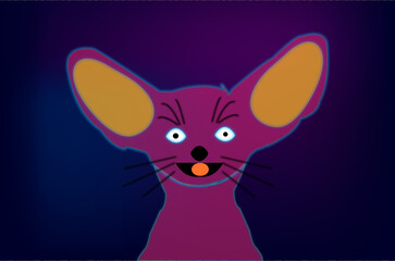 Hallowen animal Neon Effect ai file