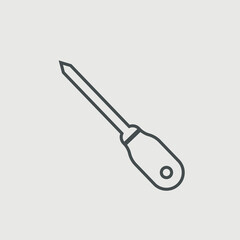 Screwdriver vector icon illustration sign