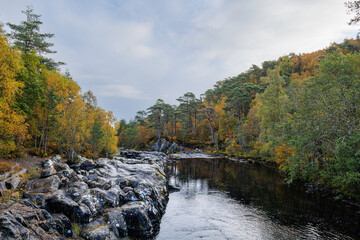 river view in the autumn in Scottish highlands