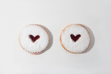 shortbread cookies with a heart