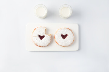 shortbread cookies with a heart