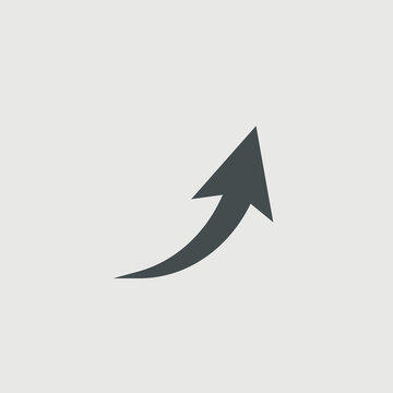 Upward arrow vector icon illustration sign