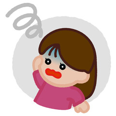 クレヨンタッチのイラスト / 体の症状 めまい