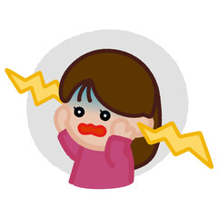 クレヨンタッチのイラスト / 体の症状 耳鳴り