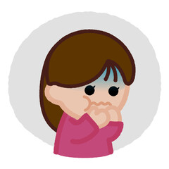 クレヨンタッチのイラスト / 体の症状 吐き気