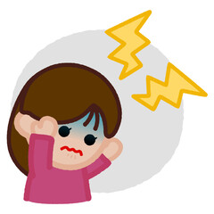 クレヨンタッチのイラスト / 体の症状 頭痛