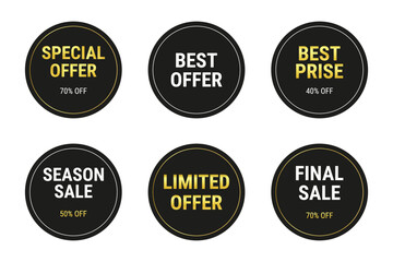Obraz premium sale tags set on white background