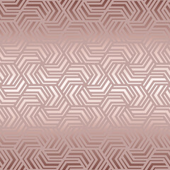 Abstract seamless pattern. Repeated beauty background. Elegant design for prints. Repeating geometry printed. Repeat glam texture. Geometric rose gold printing. Marble foil effect. Vector illustration