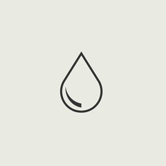 Fototapeta premium Drop vector icon illustration sign