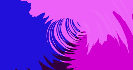 Abstract background with animated hypnotic tunnel lilac blue. 3D rendering