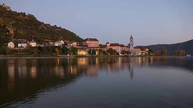 Evening Durnstein timelapse, Austria