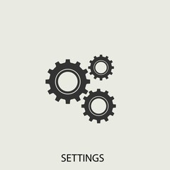 Settings vector icon illustration sign