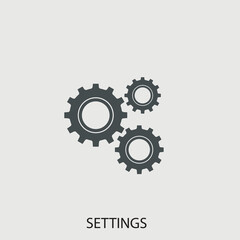 Settings vector icon illustration sign