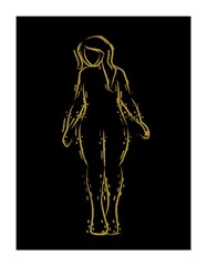 Golden girl digital printable art