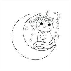 Creepy Kawaii Pastel Goth Coloring Page 