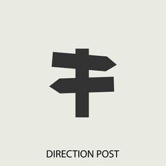 Direction post vector icon illustration sign
