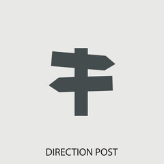 Direction post vector icon illustration sign